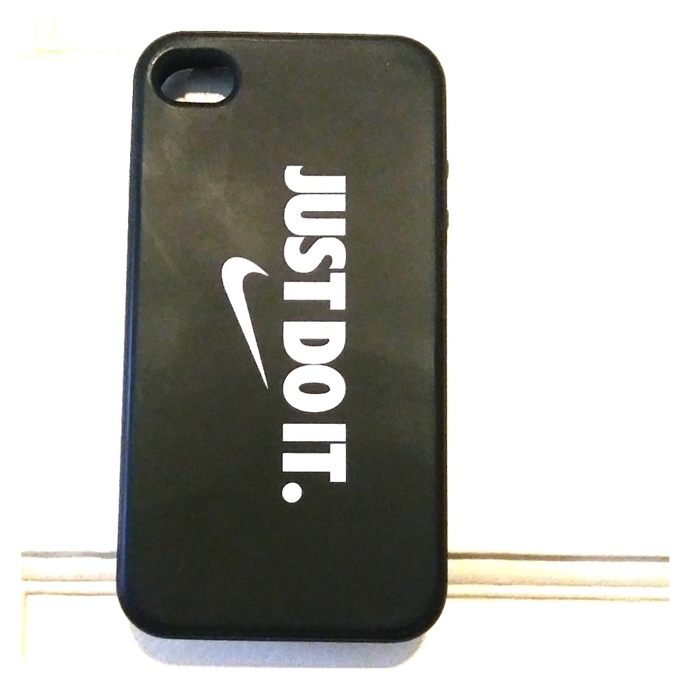 NIKE iPhone 4 case black and white